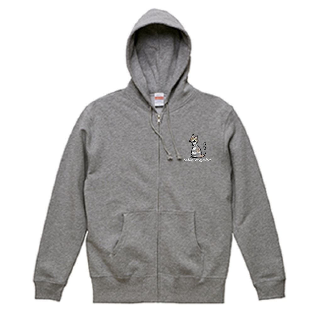 cellzio etsuko A フルジップパーカー 色 ブラック グレー サイズ S、M、L、XL、XXL