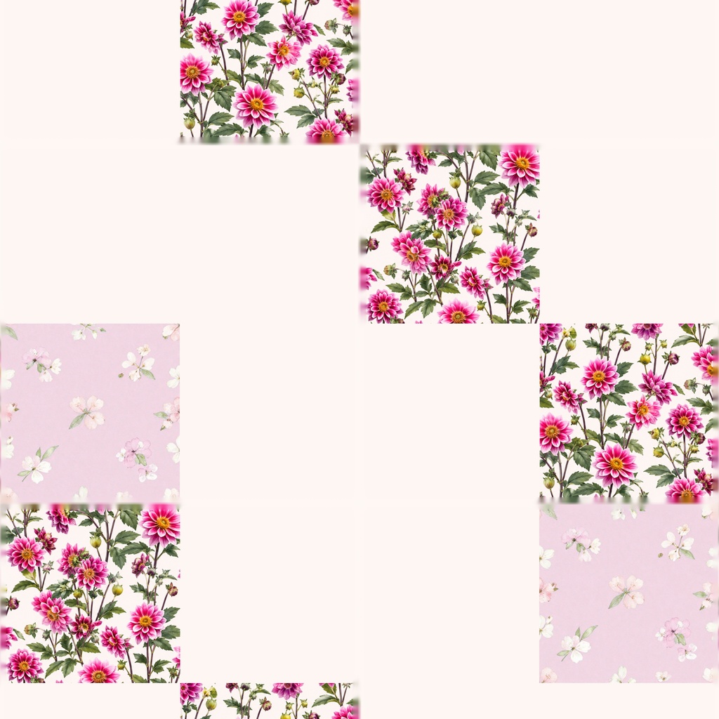 薔薇のシームレスペーパー 9枚セット|実写ベース 商用OK デジタル素材 花柄 ラッピング 薔薇 レース 花 ローズ