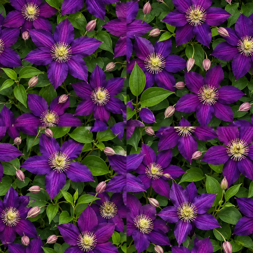 紫の花のシームレスペーパー 9枚セット|実写ベース 商用OK クレマチス パンジー 花柄 素材自分で撮影した花の写真から作った、紫の花のシームレスペーパー 9枚セットです💜 クレマチス、パンジー、ラベンダー、ひなげし、宝石柄など、 上品で華やかな紫で揃えたバリエーション。 密な柄から余白のある柄まで、組み合わせて使えます。 くり返し敷き詰められるシームレス仕様です。