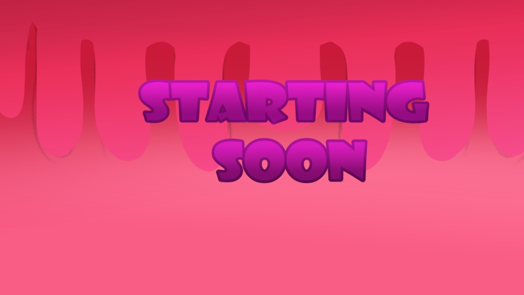 pink starting soon overlay