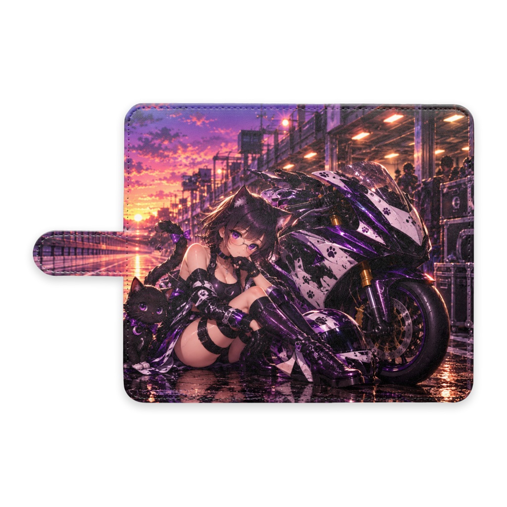 「夕暮れ、君と。|手帳型Androidケース」