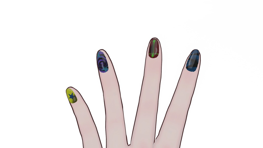 【 龍のヨルちゃん想定 】LosT イメージネイルセット【 For Free 】 #KoiWasLie