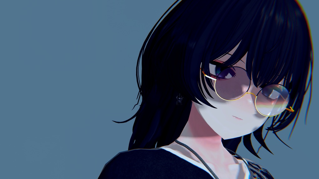 【VRCHAT想定3Dモデル】TwoToneRoundglass 【アクセサリ】 #KoiWasLie