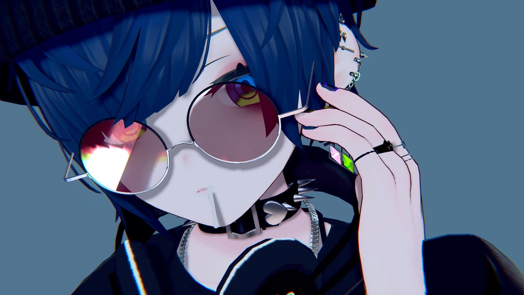 【VRCHAT想定3Dモデル】TwoToneRoundglass 【アクセサリ】 #KoiWasLie