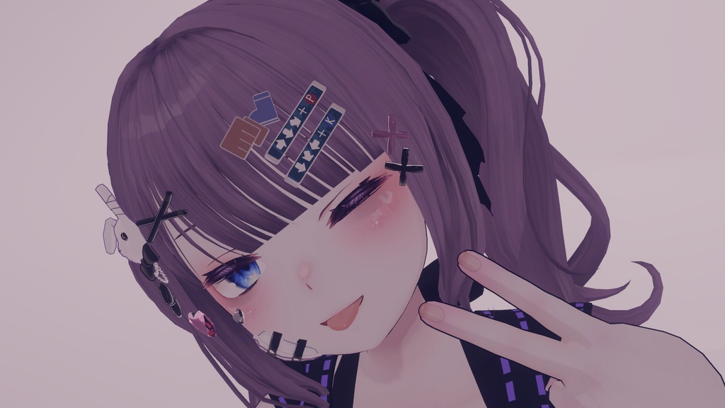 【VRCHAT想定3Dモデル】GamersHairpin 【アクセサリ】 #KoiWasLie