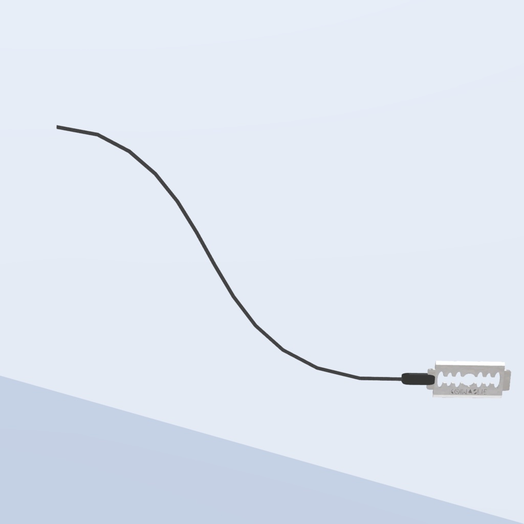 【VRCHAT想定3Dモデル】KnifeEar&RazorTail【アクセサリ】 #KoiWasLie