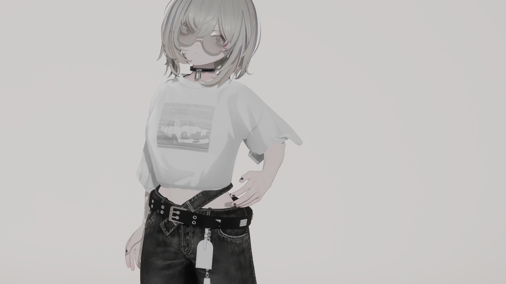 【VRCHAT想定3Dモデル】Punkish Belt【アクセサリ】 #KoiWasLie