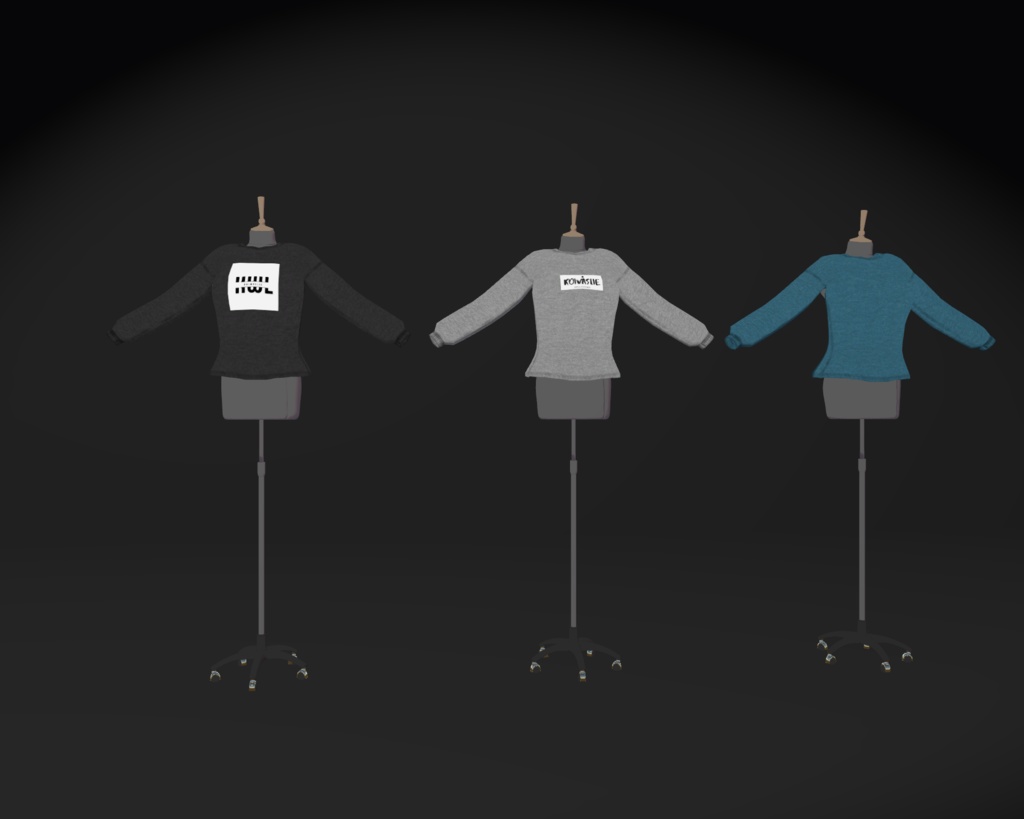 【VRCHAT想定3Dモデル】Simple Pullover【3アバター対応】 #KoiWasLie