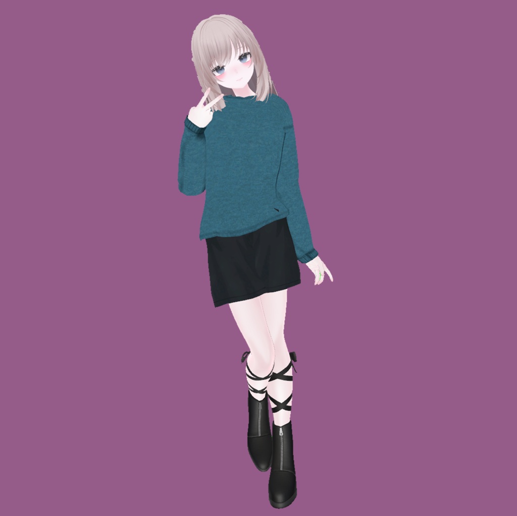 【VRCHAT想定3Dモデル】Simple Pullover【3アバター対応】 #KoiWasLie