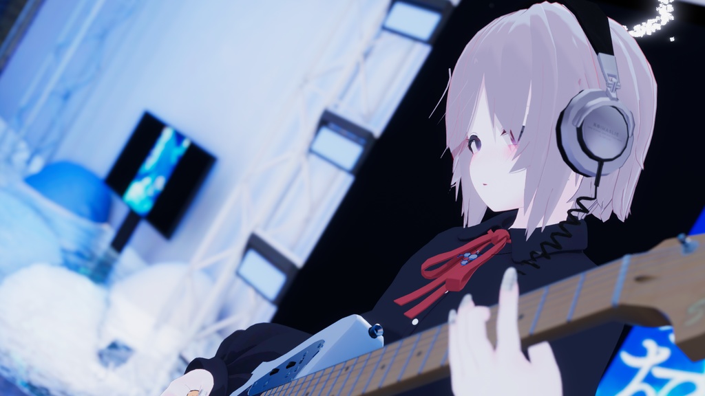 【VRCHAT想定3Dモデル】CL-34R-G1RL【ヘッドホン】 #KoiWasLie