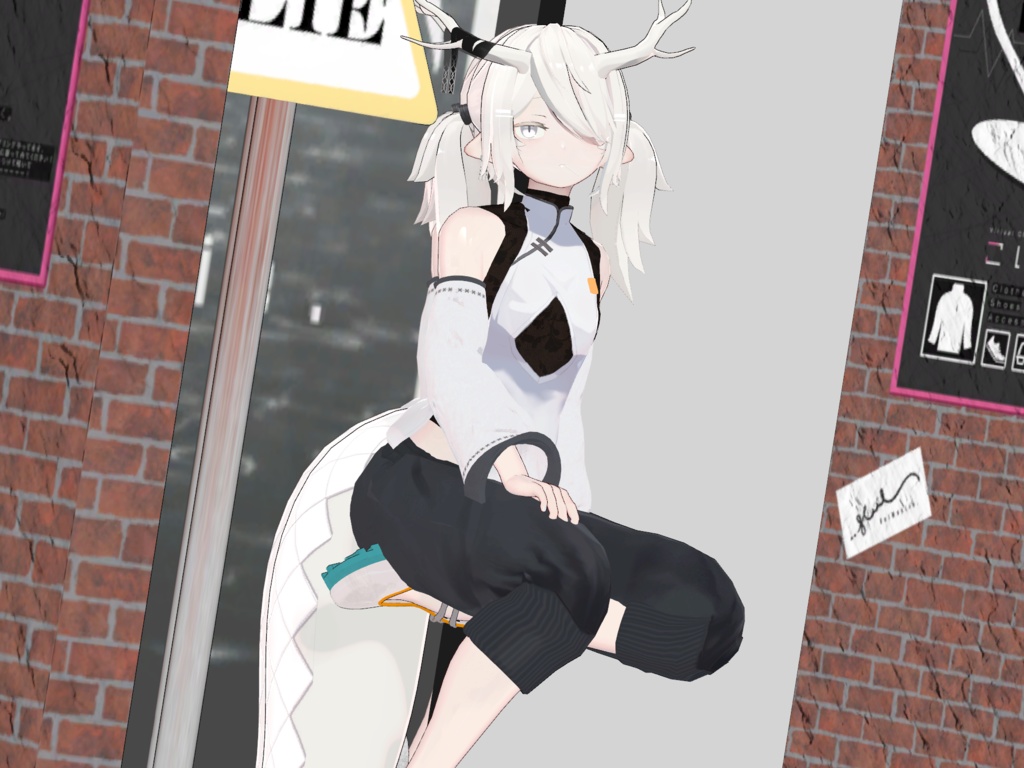 【VRCHAT想定3Dモデル】Mod.Armcover【龍のヨルちゃん、薄荷ちゃん対応】 #KoiWasLie