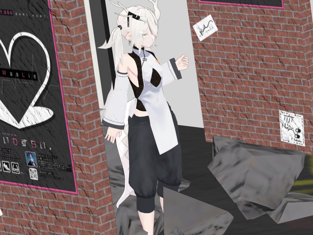 【VRCHAT想定3Dモデル】Mod.SeethroughInner【龍のヨルちゃん対応】 #KoiWasLie