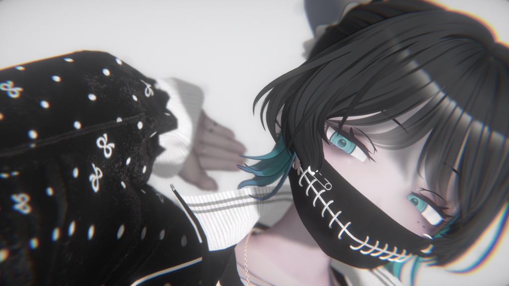 【VRCHAT想定3Dモデル】M.a.a.D Mask【龍のヨルちゃん対応】 #KoiWasLie