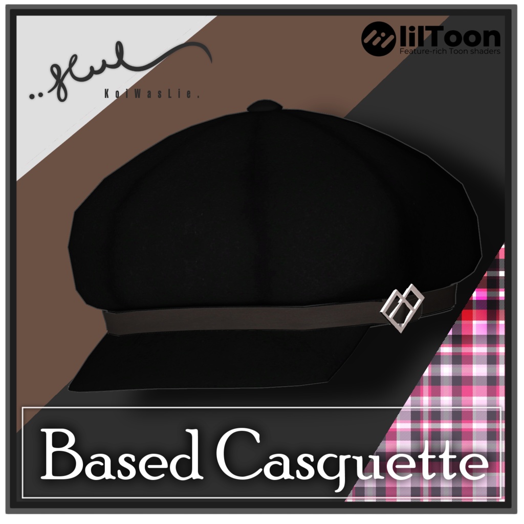 【VRCHAT想定3Dモデル】Based Casquette【キャスケット】 #KoiWasLie