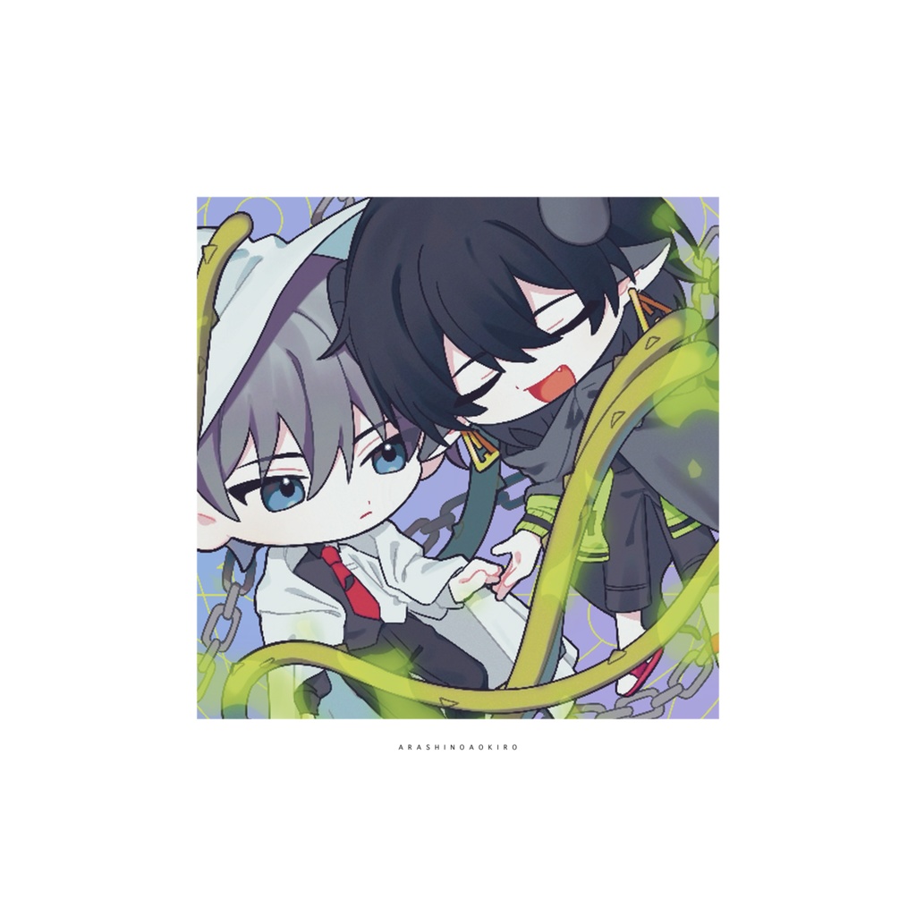 あらしの藍黄色アクキー