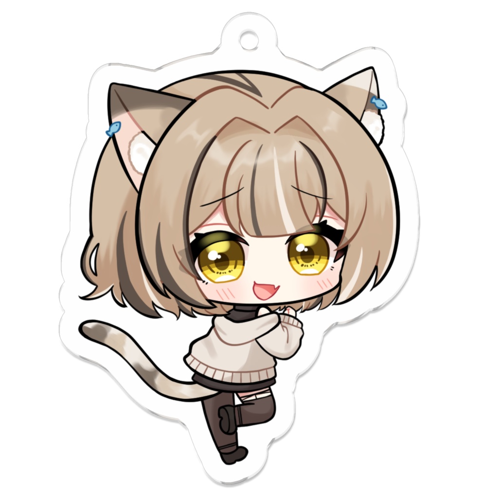 寝恋しらすアクリルキーホルダー　振り向き(小)