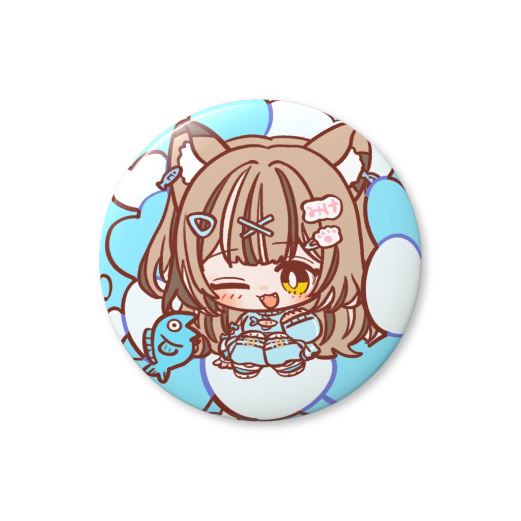 寝恋しらす缶バッジB🐟生誕祭記念🐈
