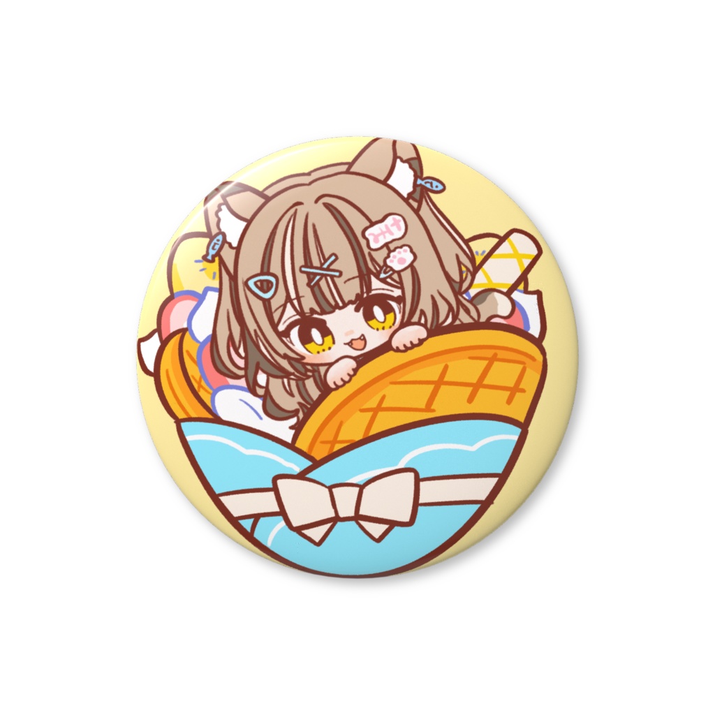 寝恋しらす缶バッジC🐟生誕祭記念🐈