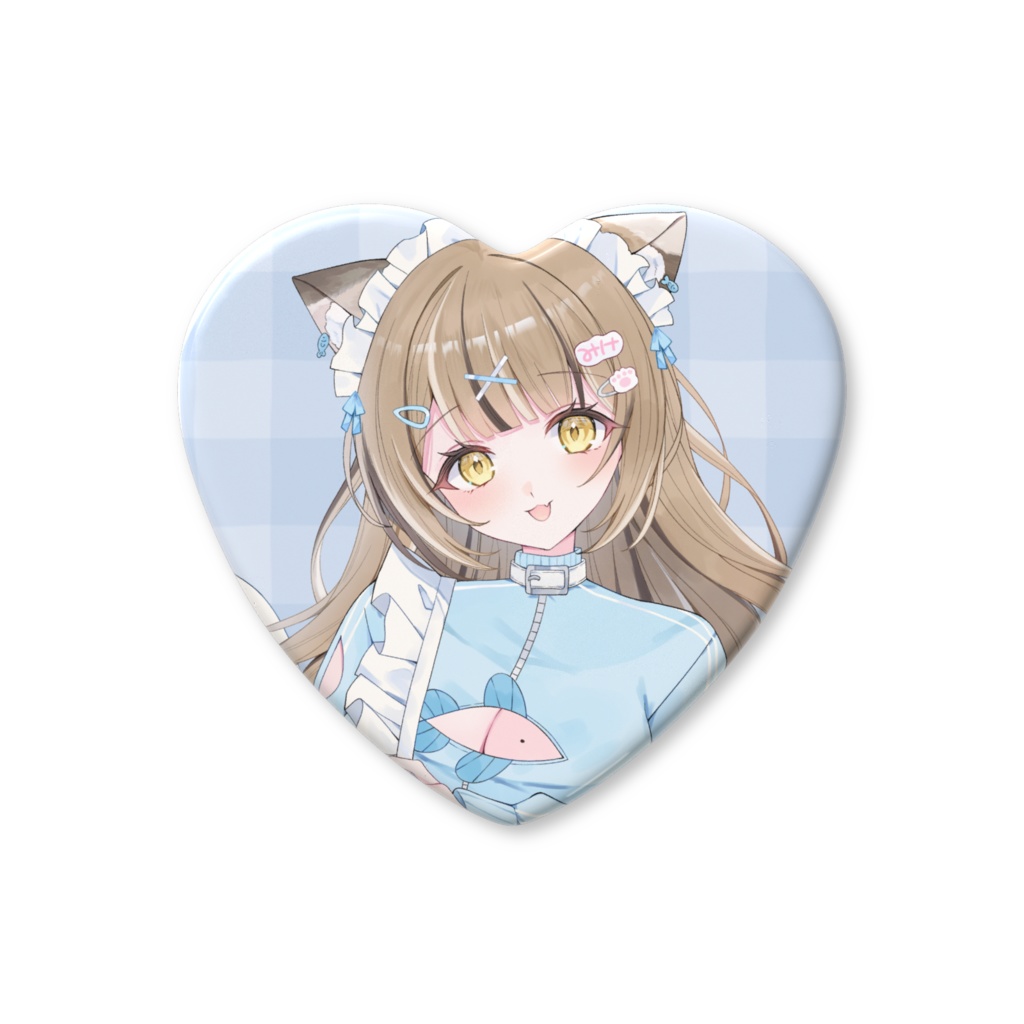 缶バッジ🐈✨4周年記念寝恋しらすキービジュアルロング