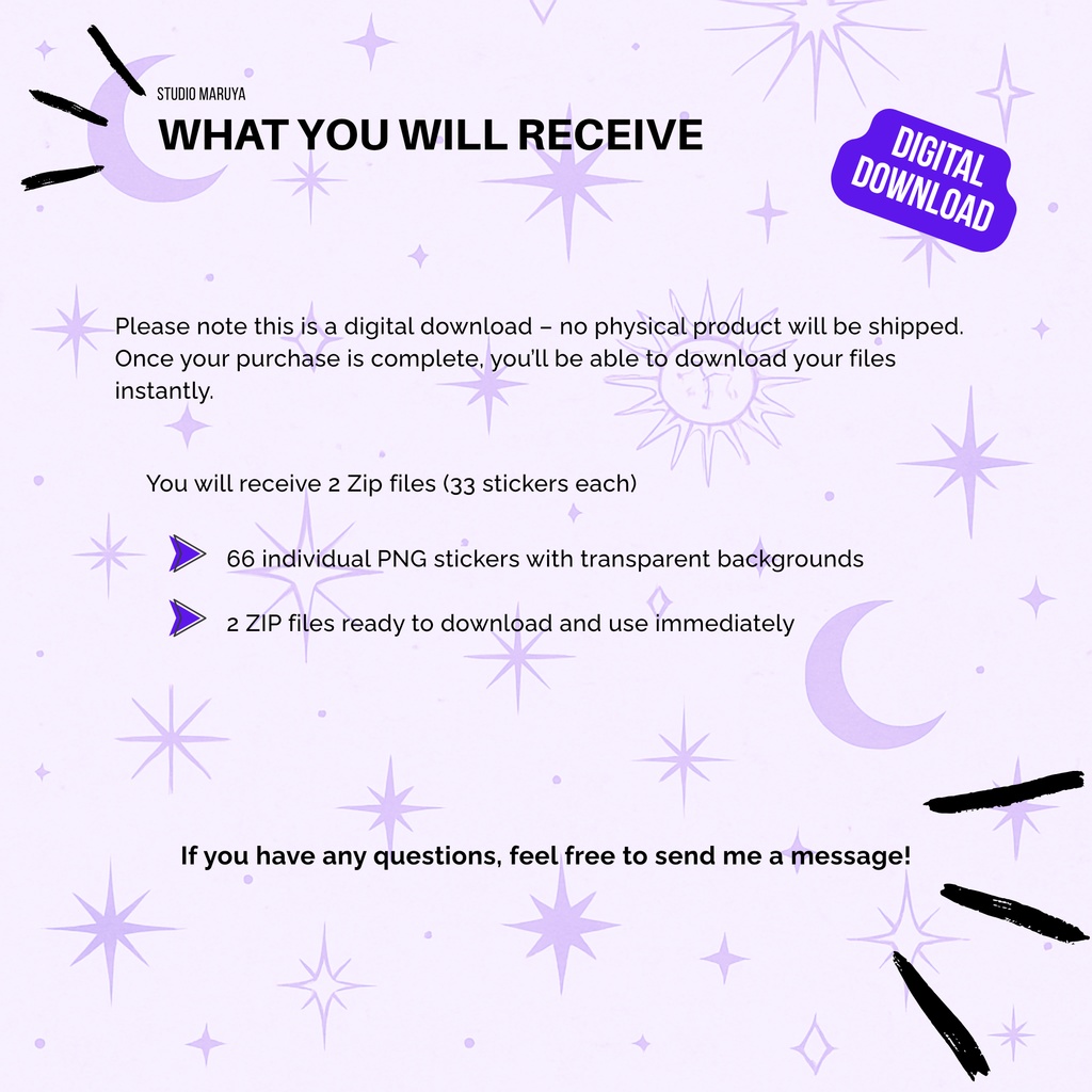 Cats & Tarot デジタルステッカー(66 PNG) | プランナー・ジャーナル・魔法好きにぴったり Cats & Tarot Digital Stickers (66 PNG) – For Planners, Journals & Witchy Vibes