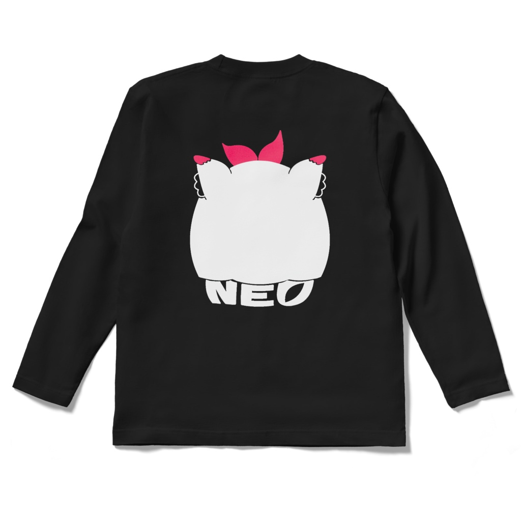 珠弥ネオの前向きなロンT(黒)