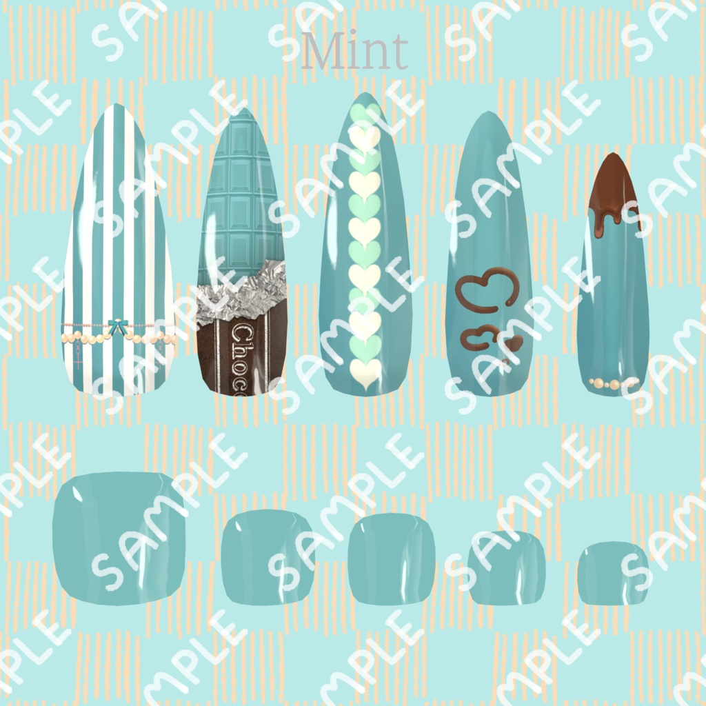 【MDollnail対応】ショコラネイル【Pointのみ対応・全3色】