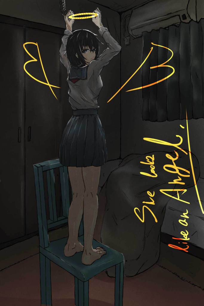 『彼女は天使のようだった』ポスカ