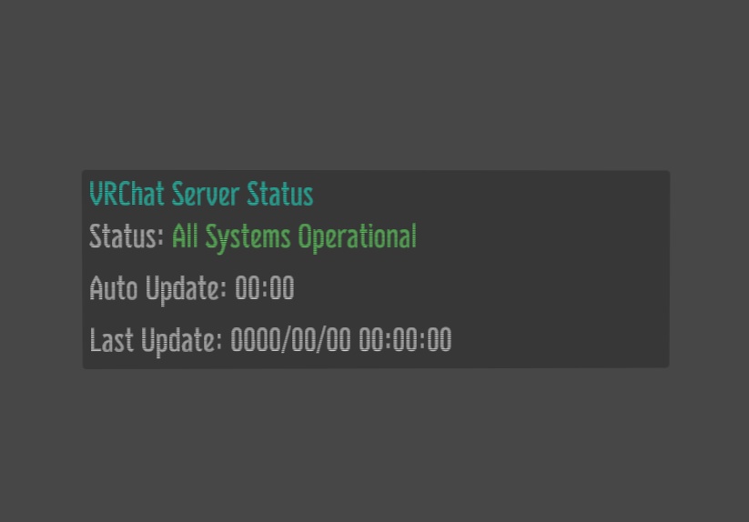 VRChat障害情報表示パネル