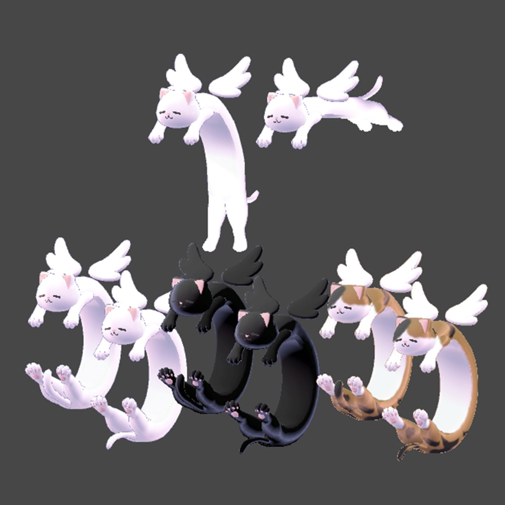 【VRChat想定】ねこりんぐ Cat Halo / Ring / Pet