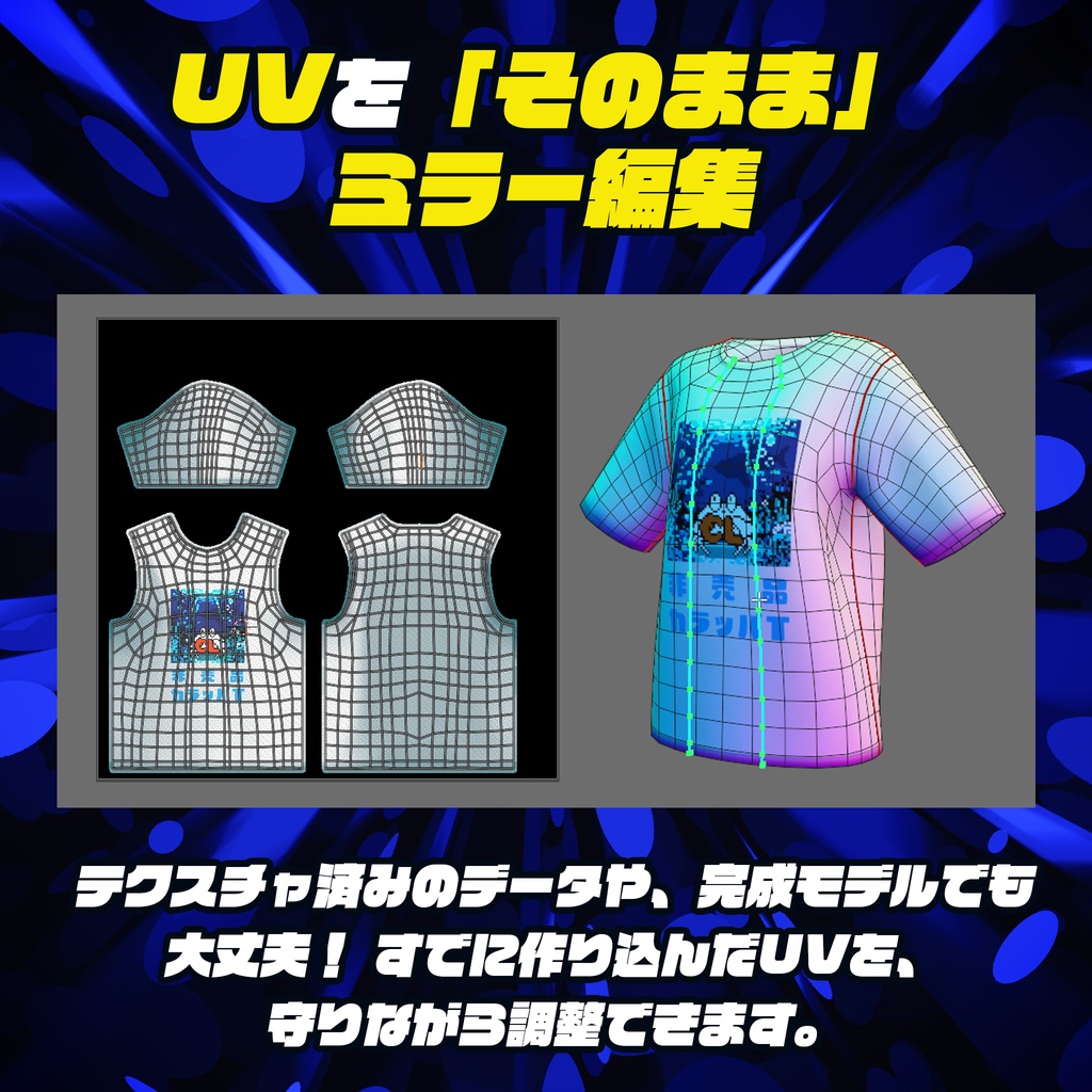 UVを壊さず対称カット!ミラーモディファイア不要でミラー編集アドオン【Blender】|CL LiveMirror