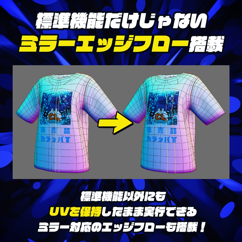 UVを壊さず対称カット!ミラーモディファイア不要でミラー編集アドオン【Blender】|CL LiveMirror