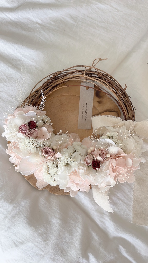 紫陽花とミニ薔薇のハーフリース