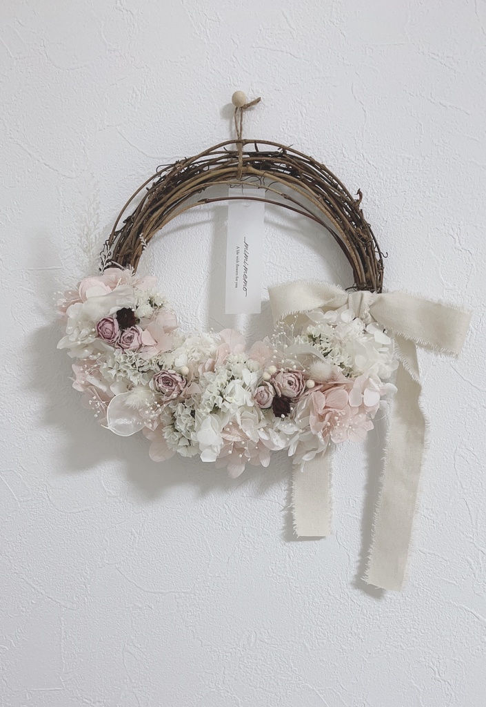 紫陽花とミニ薔薇のハーフリース