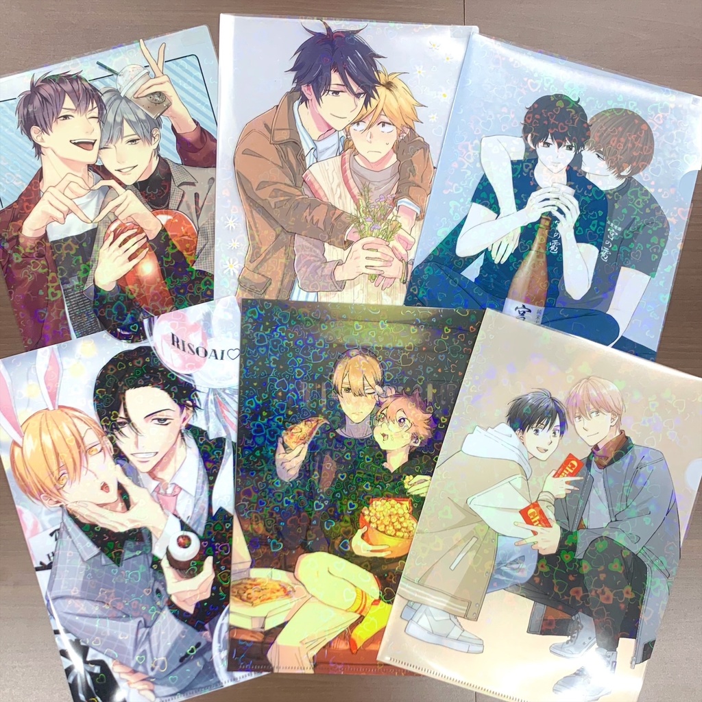 ハートホロクリアファイル(描き下ろし漫画ペーパー付き)【petit gateau展2023】