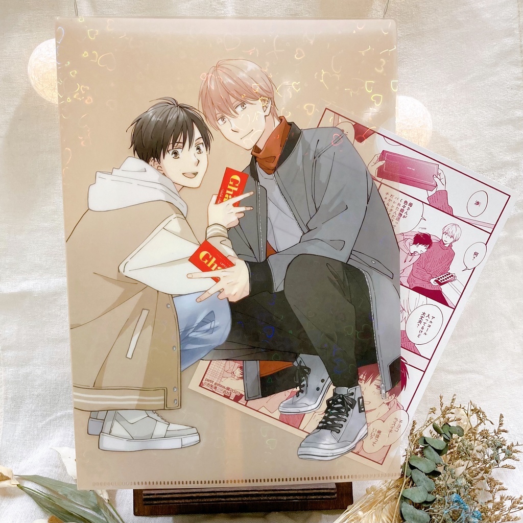 ハートホロクリアファイル(描き下ろし漫画ペーパー付き)【petit gateau展2023】