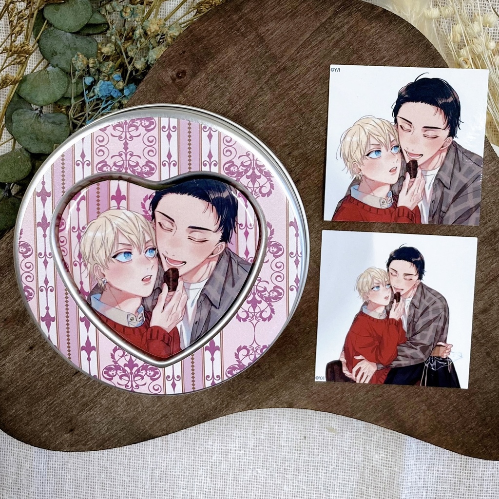 フレークシール入りハートマグネット缶【petit gateau展2023】