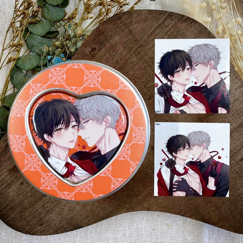 フレークシール入りハートマグネット缶【petit gateau展2023】