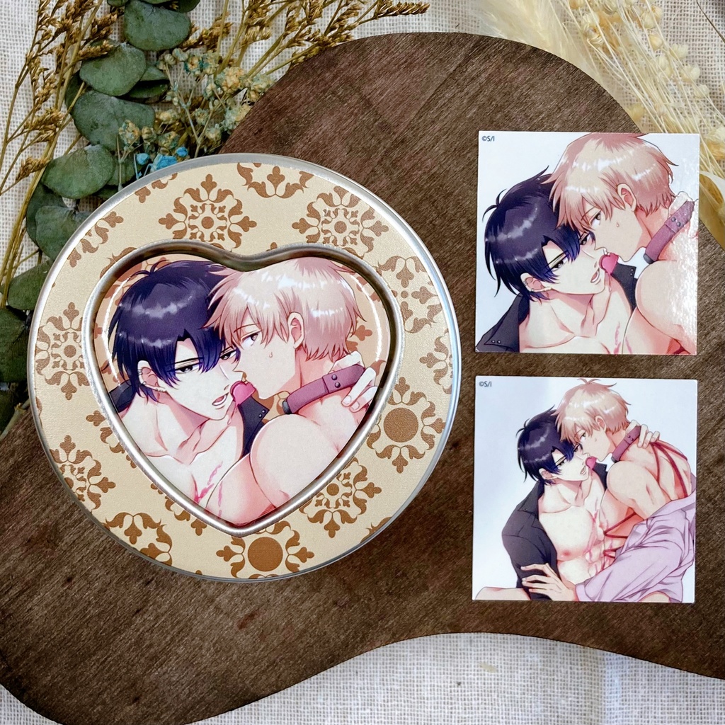 フレークシール入りハートマグネット缶【petit gateau展2023】