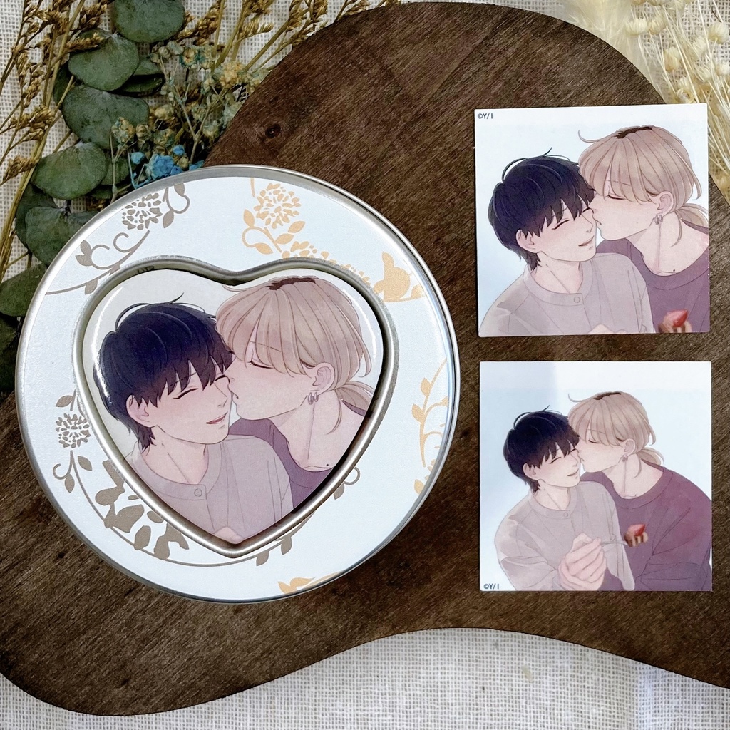 フレークシール入りハートマグネット缶【petit gateau展2023】