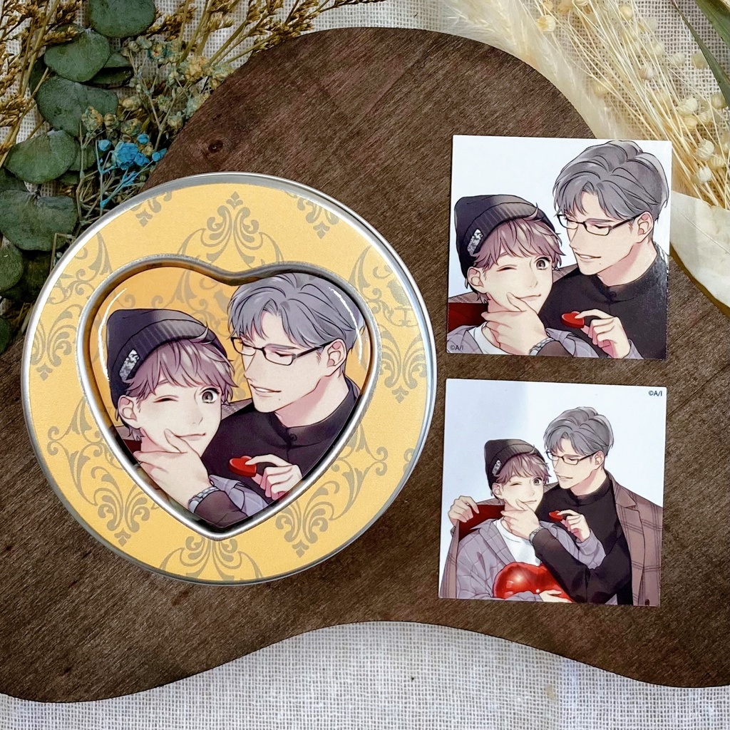 フレークシール入りハートマグネット缶【petit gateau展2023】