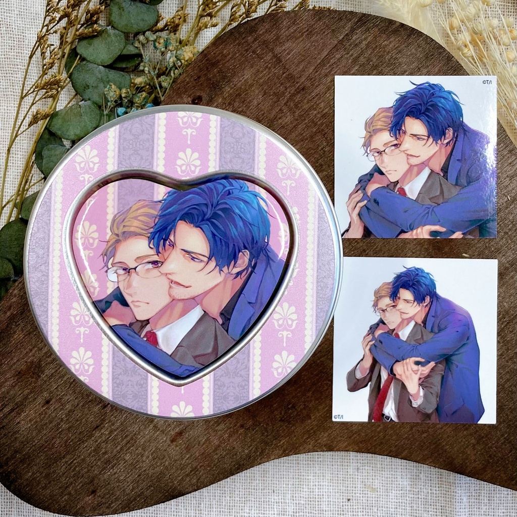 フレークシール入りハートマグネット缶【petit gateau展2023】