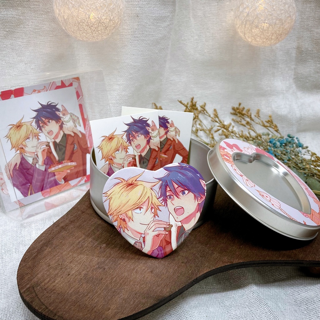 フレークシール入りハートマグネット缶【petit gateau展2023】