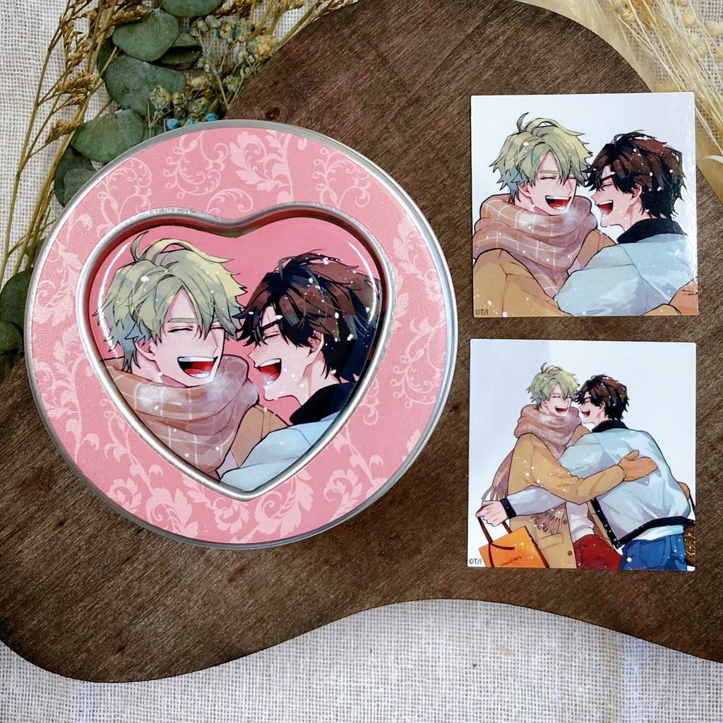 フレークシール入りハートマグネット缶【petit gateau展2023】