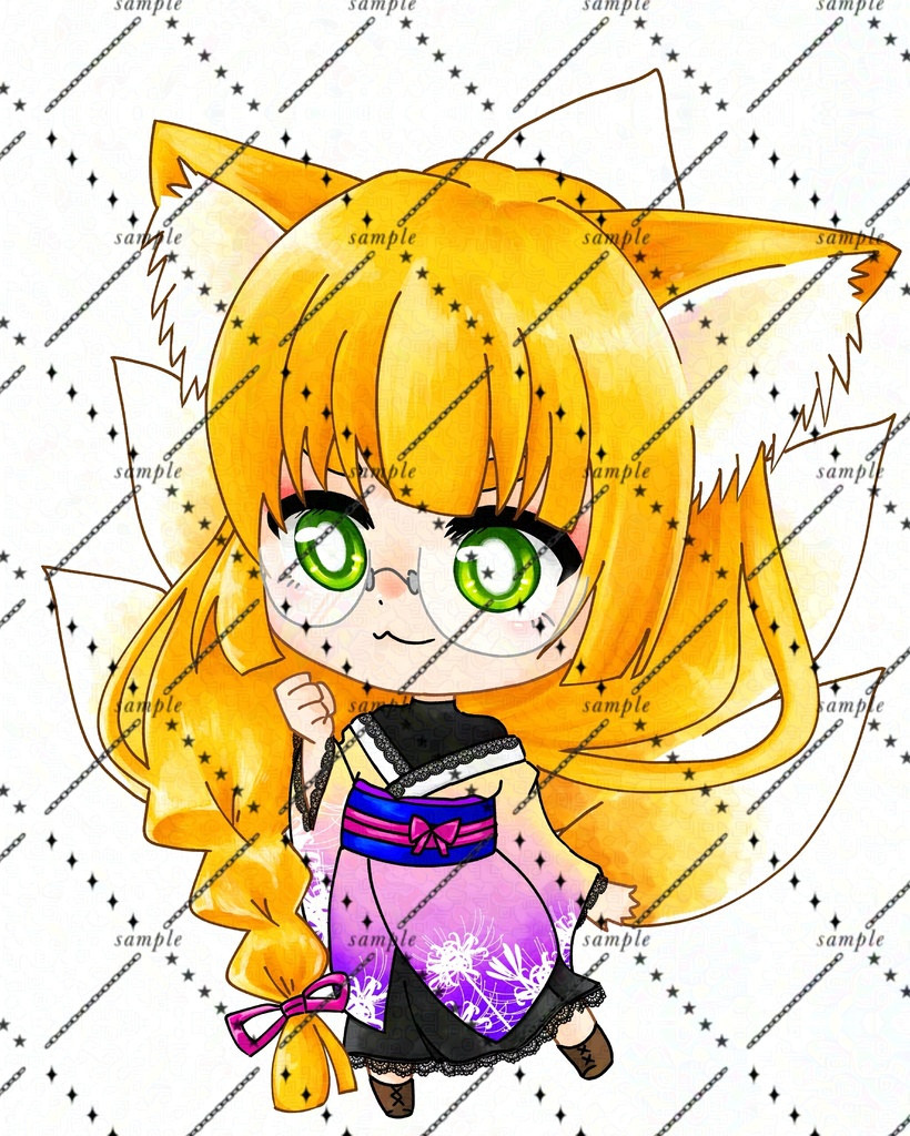 【狐火ヤコ】アクリルキーホルダー*デフォルメver.