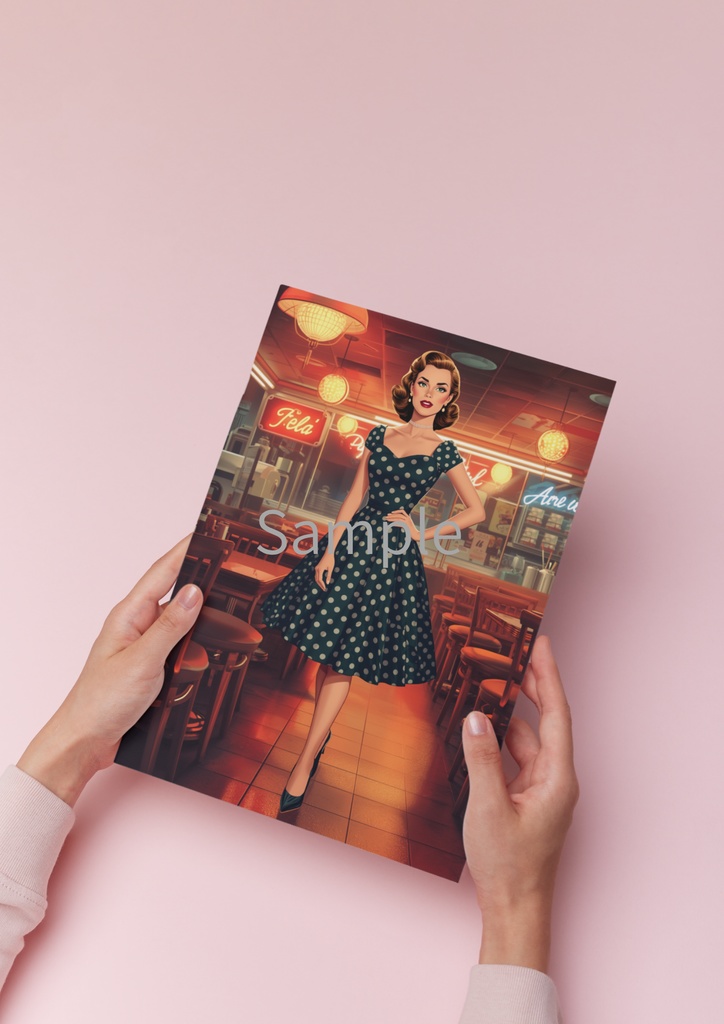 A4・アメリカンダイナー風ウォールアート