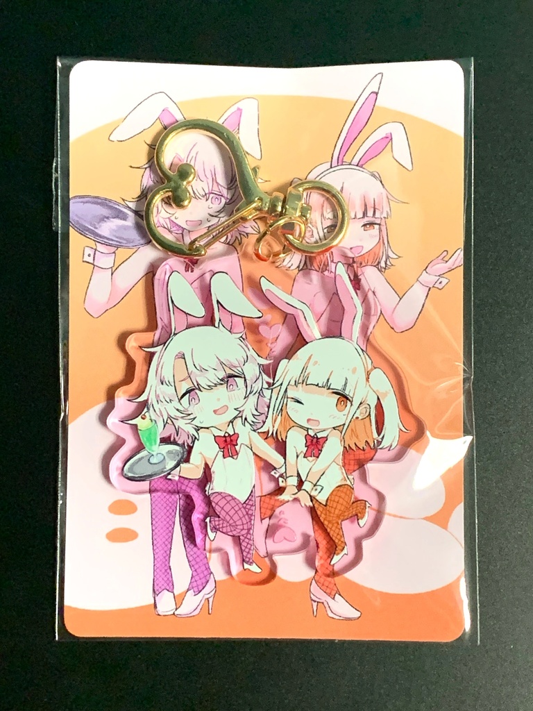 ゆづみう白バニーアクキー