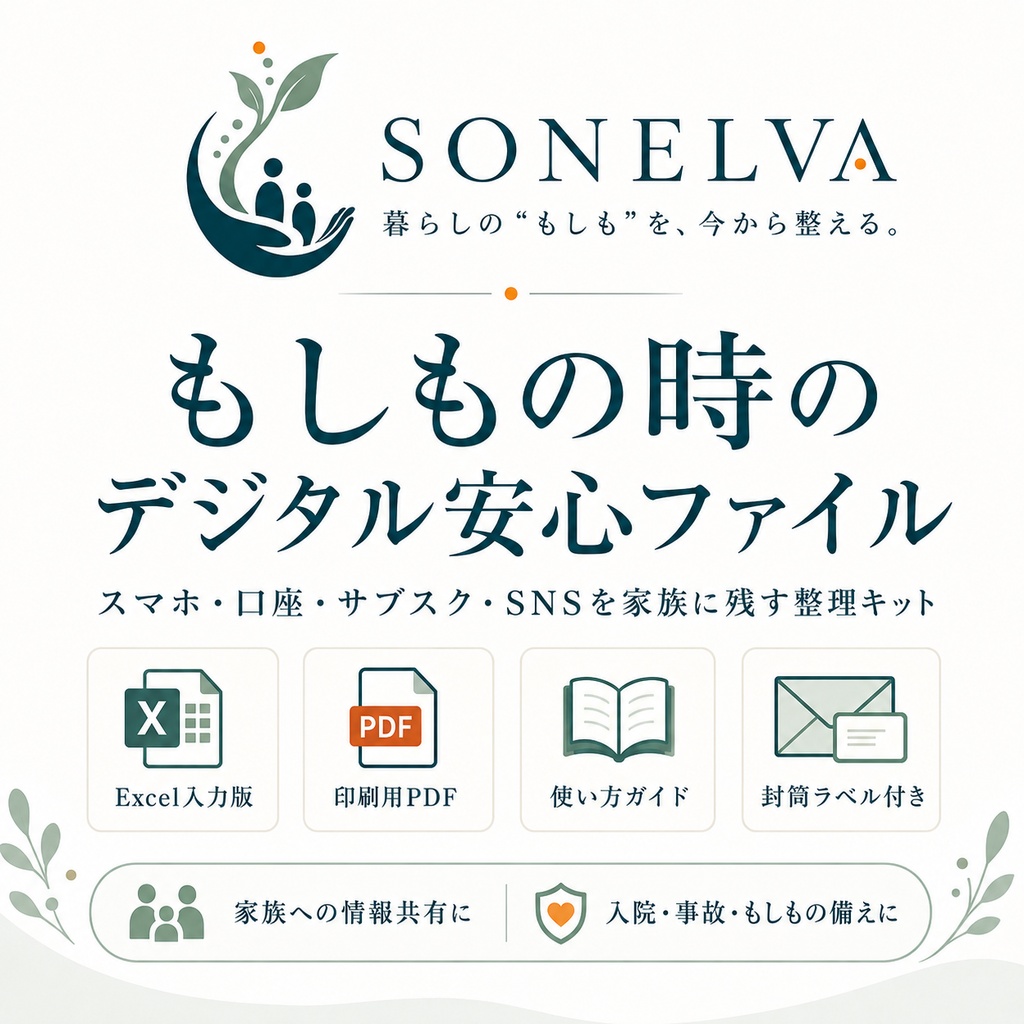 もしもの時のデジタル安心ファイル