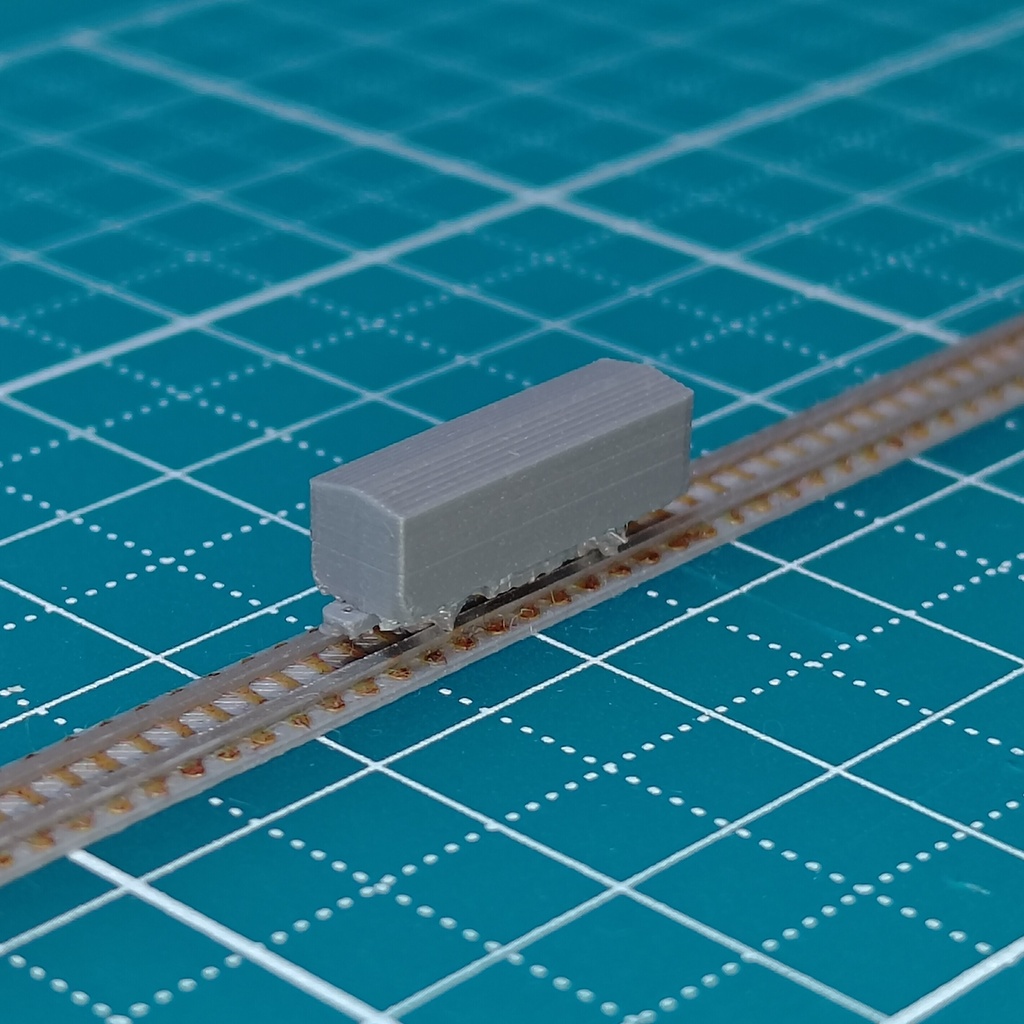 1/700 2軸有蓋貨車 （2両セット、未塗装）【動力ベース方式1/700鉄道模型駆動システム】
