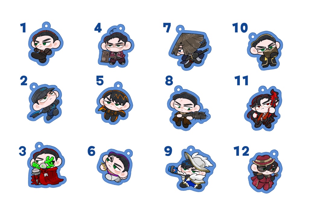 人格別フリーカットアクキー(ムルソー)