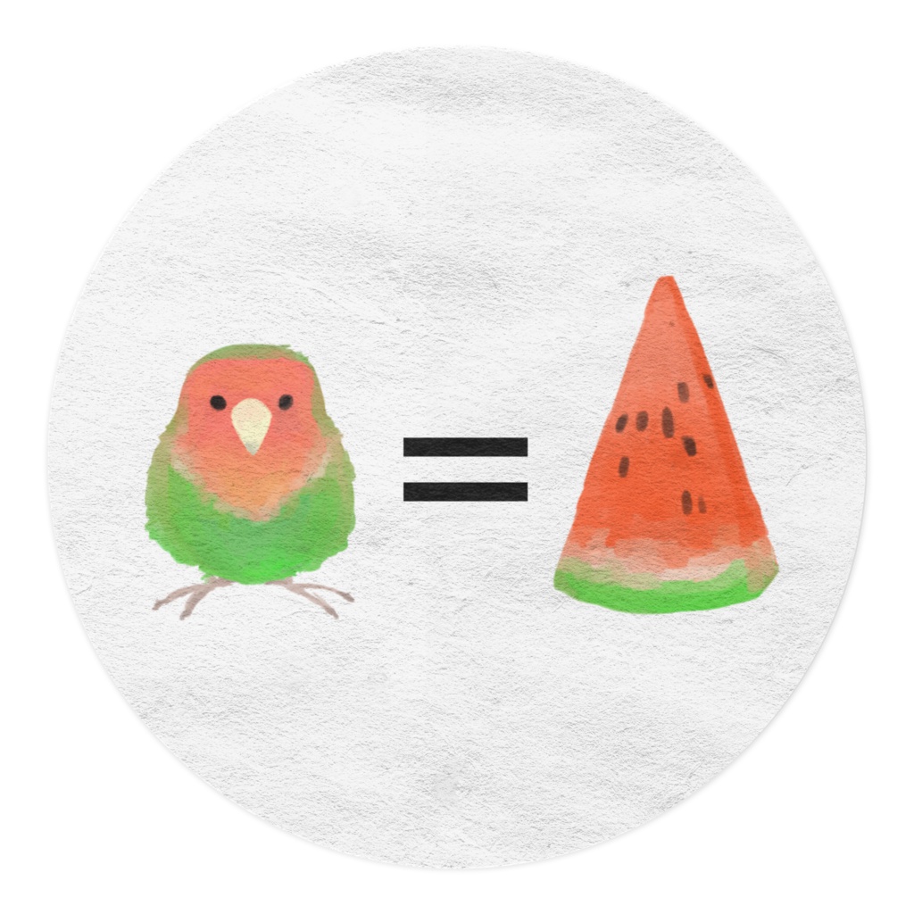 コザクラインコとスイカ マスキングテープ